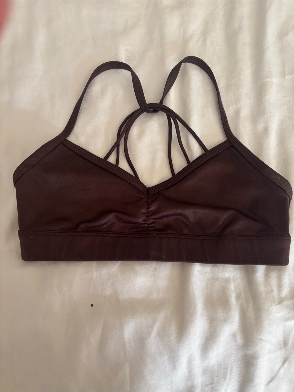 ALO Yoga Strappy Brown Sports Bra